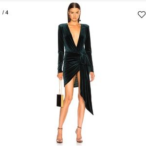 SOLD Alexandre vauthier green velvet mini dress